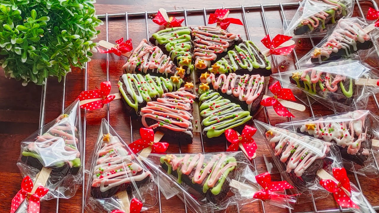 บราวนี่ต้นคริสต์มาส ขนมยอดฮิตช่วงเทศกาล ทำแจกก็ได้ ทำขายก็กำไรดี บราวนี่สูตรเกรซ บราวนี่ลดต้นทุน