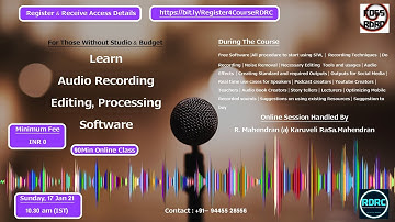 Learn Audacity | Free & Open Source Audio Recording, Editing & Processing Software | 17 JAN 2021