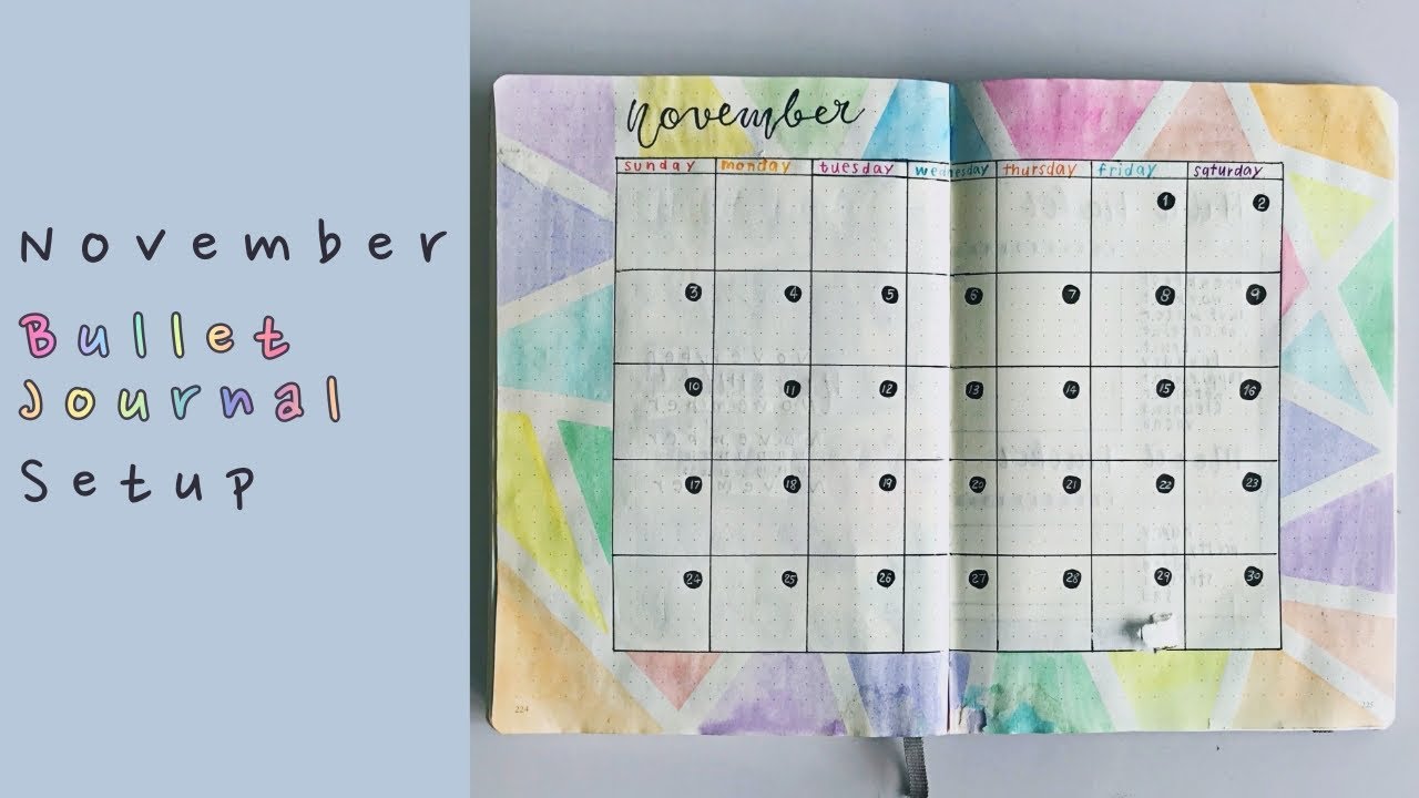 บูโจ ประจำเดือนพฤศจิกายน ธีมกระจกสี | Bullet Journal (2019)