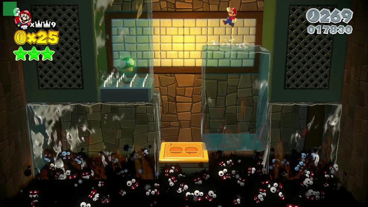ワールド フラワー-2】チョロボンと水の炭鉱 グリーンスター 攻略【Wii