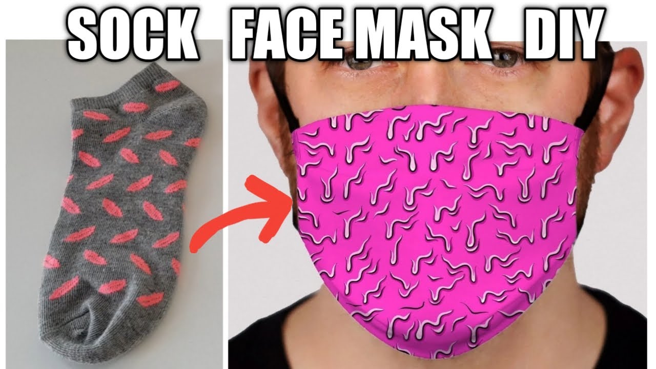How to make Face Mask from Sock/DIY Easy Fast Sock Face Mask YouTube