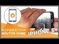 Nappe bouton home iPhone 8 / 8 Plus - Argent 