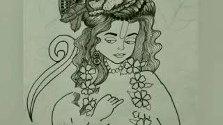 Krishna janmashtami special drawing?kanha's beautiful drawing?radhe radhe?