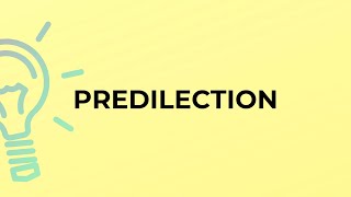 What is the meaning of the word PREDILECTION?
