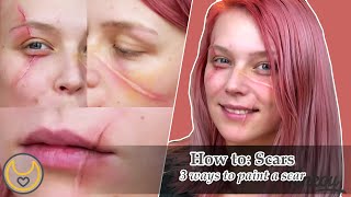 Minitorial: 3 ways to make SCARS || Paint, latex, collodion