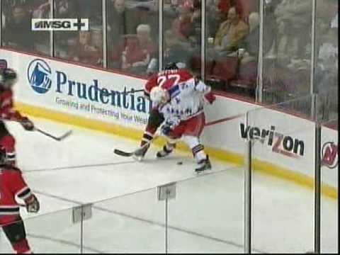 Rangers vs Devils hits