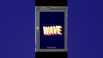 How to make 3D and Wavy text effect in adobe illustrator #adobeillustratortips #graphicdesign