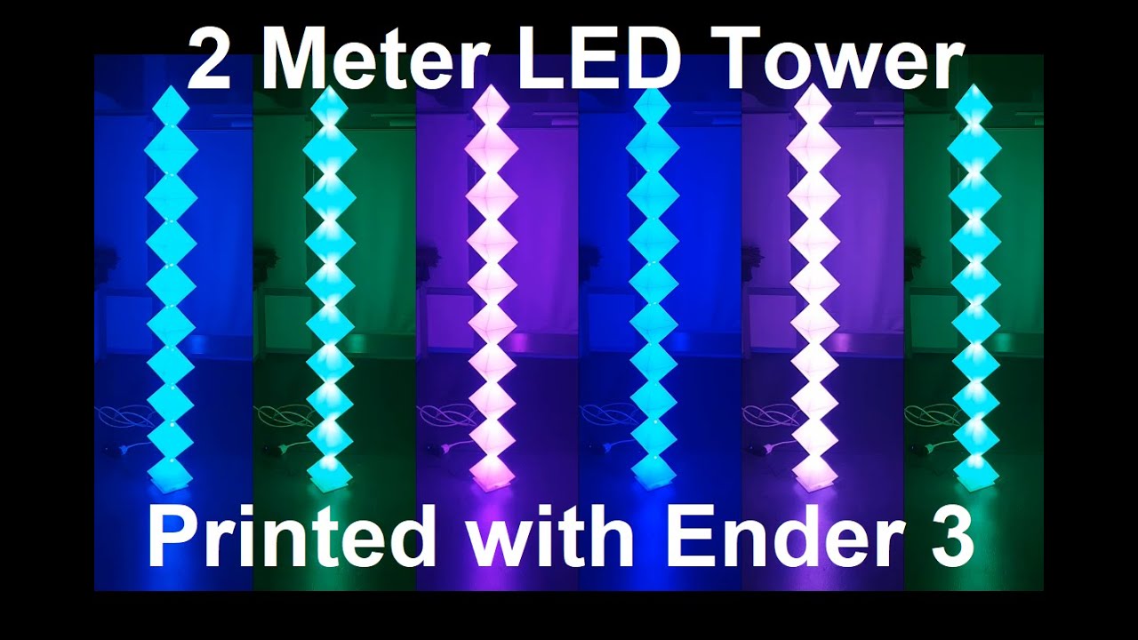 LED Tower 3D Printed on Ender 3