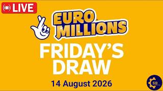 euromillions draw Live Friday 14 August 2026 | Tirage Euromillions en direct | euro million draw