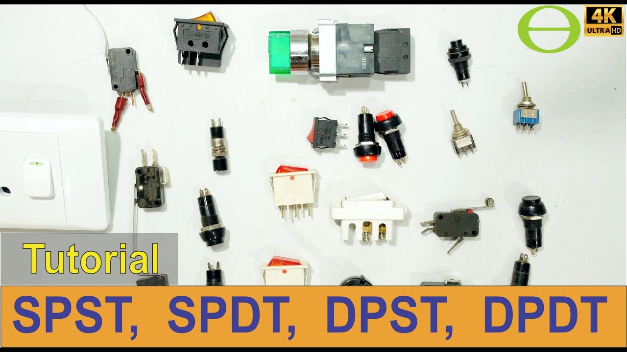 What is the difference between a SPST, SPDT, DPST, and DPDT switch? - Detailed