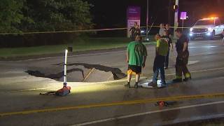 Massive sinkhole opens up outside UPMC Passavant