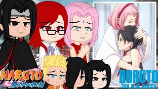 Naruto adults react to Uchiha Sarada ||TWOBLUEVORTEX|| Gachareact