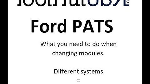 Ford PATS after a module has been replaced | Tool Hut USA
