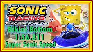 【SRCW】Sonic Racing: Crossworlds - Bikini Bottom Time Trial - 1:56.811 - Super Sonic Speed screenshot 1