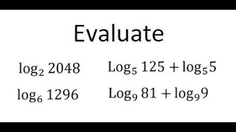 Grade 12 Advanced Functions - Evaluating log expressions (ch 8.3)