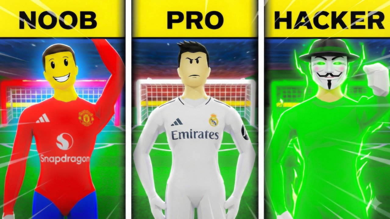NOOB vs PRO vs HACKER no Futebol de Rua Realista! 🔥