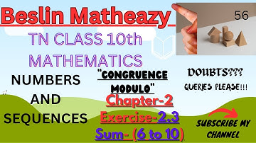 TN samacheer 10th Maths NUMBERS AND SEQUENCES -CH2-EXERCISE-2.3-SUM-(6,7,8,9,10)both Tamil and Eng