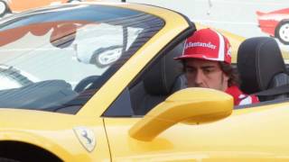 Right before the start of race weekend italian grand prix in monza,
fernando alonso wanted to try new 458 spider, which will be presented
at t...