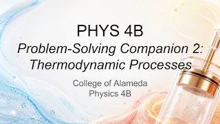 PHYS 4B - Problem Solving Companion 2 - Thermodynamic Processes