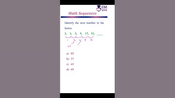 Identify the next number in the sequence #6 #cseguru #mathsequences #mathstricks #maths #sequence