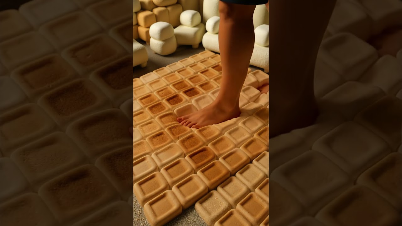 【4K】【ASMR】Walking on a Marshmallow Carpet  