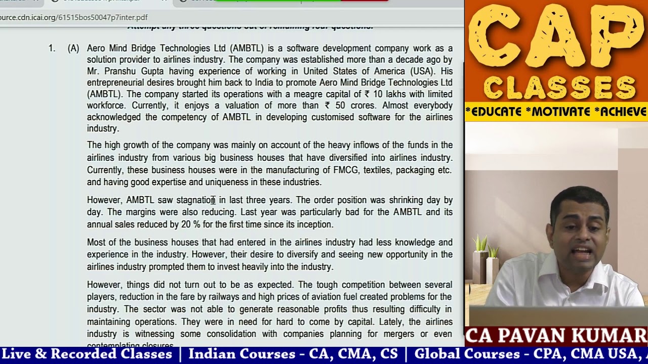 EIS / SM MTP November 2020 | Exam Presentation tips | CAP CLASSES