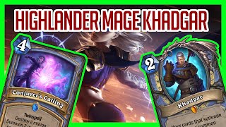 DESTROYING the Hearthstone Meta: LEGEND Highlander Khadgar Mage (9) | Ashes of Outland