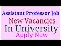 ASSISTANT PROFESSOR JOB IN University Of Delhi