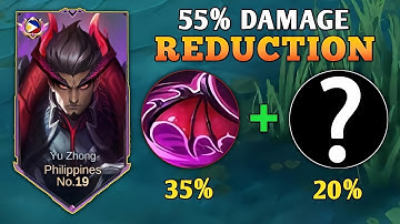 THIS YU ZHONG 55% DAMAGE REDUCTION WILL MAKE YOU MVP EVERY GAME! | YU ZHONG TUTORIAL - MLBB