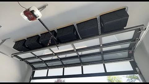 Tote Slide PRO Garage Ceiling Storage Rails for Bins