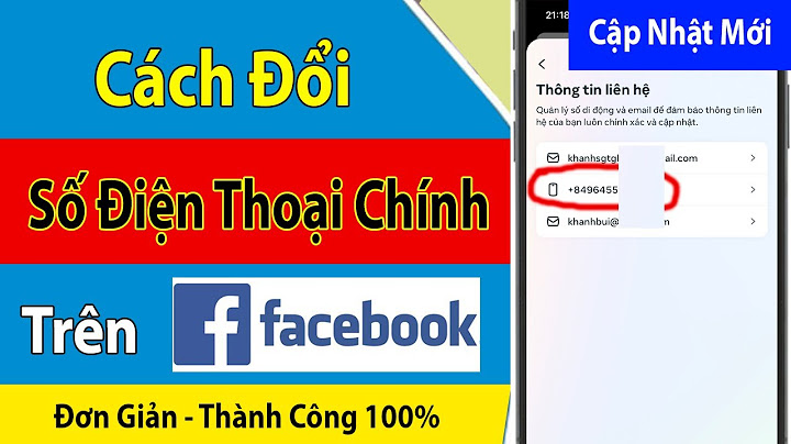 Làm thế nào để đổi số điện thoại trên facebook