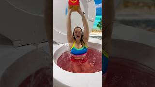 My Boyfriend Pranked Me With Mcdonalds In Giant Toilet At The Beach With Prize #Shorts