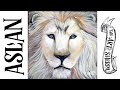 How to paint  Aslan  White Lion In acrylic step by step | TheArtSherpa