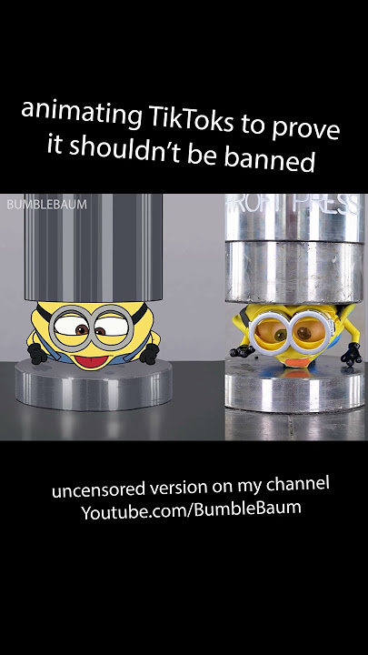 Minion Hydraulic Press Brutal Crush - Animated