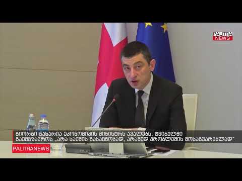 გიორგი გახარიამ  ნათია თურნავას ტყიბულში შექმნილი \"პრობლემის მოგვარება\" დაავალა