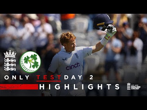 Pope Scores 205 off 208 Balls | Highlights - England v Ireland Day 2 | LV= Insurance Test 2023