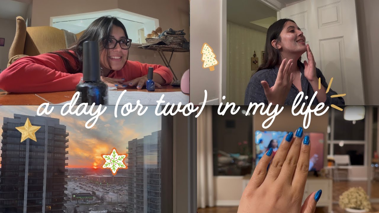 winter finals szn (gel nails, watching sidelined, skincare, gilmore girls etc!)