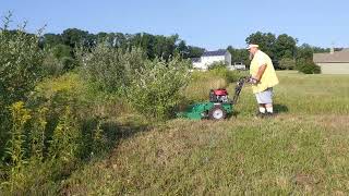 Brush mowing with a Billy Goat brush mower