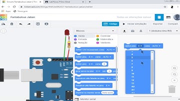 Primeira aula de programação em blocos para Arduino