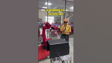 Free programming spray robot with an external rotating table #spray robot #industrial robot