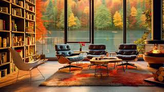 Autumn Porch Ambience - Detailed Sounds of Rustling Leaves Falling and Peaceful Lake Sound