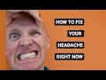 How to fix your headache right now instant effecthowto headachetreatment