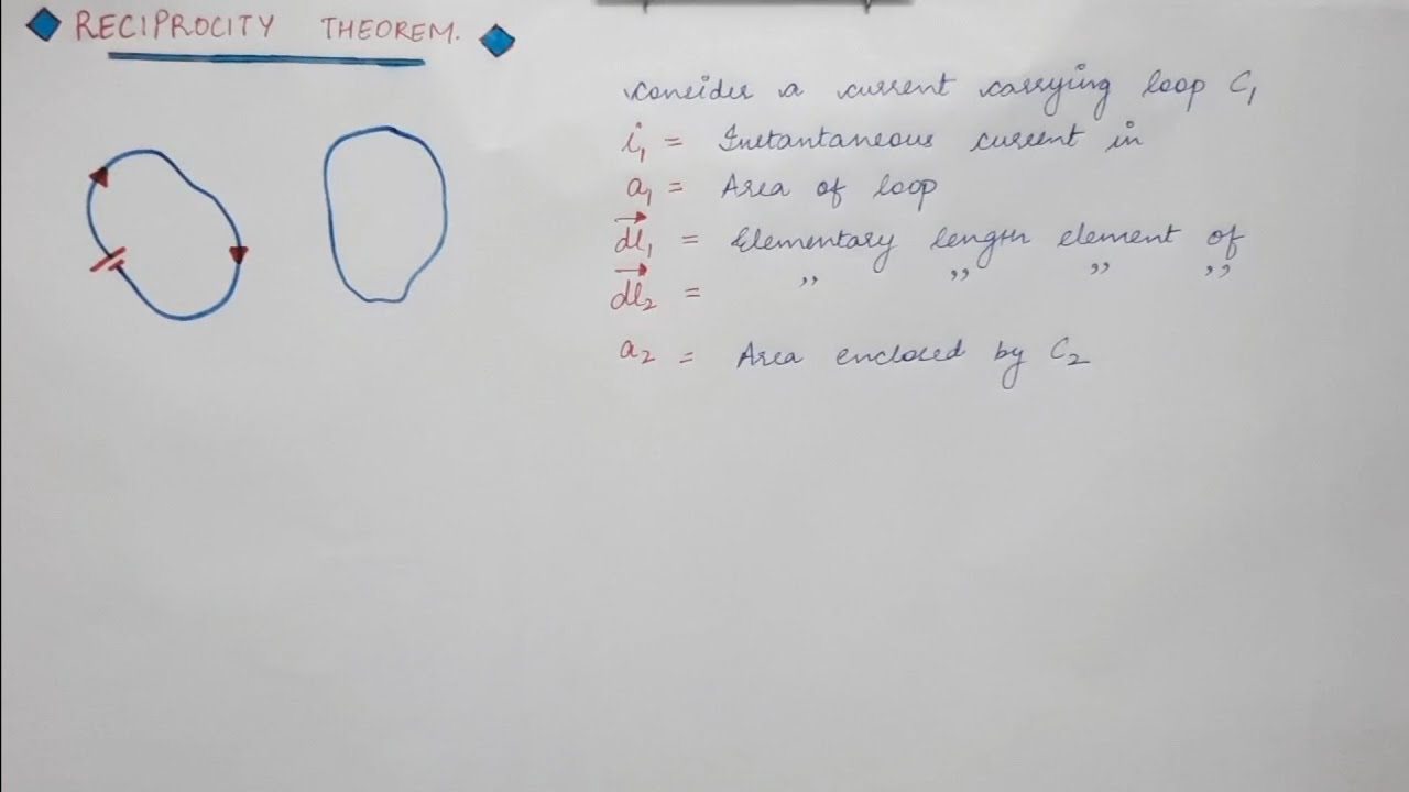 Reciprocity theorem
