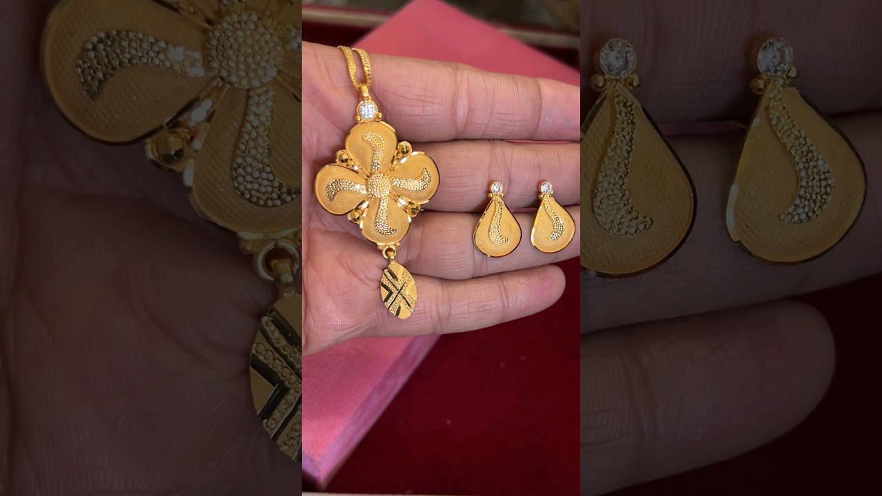 Gold Kitty Set Necklace design  ✌️ 