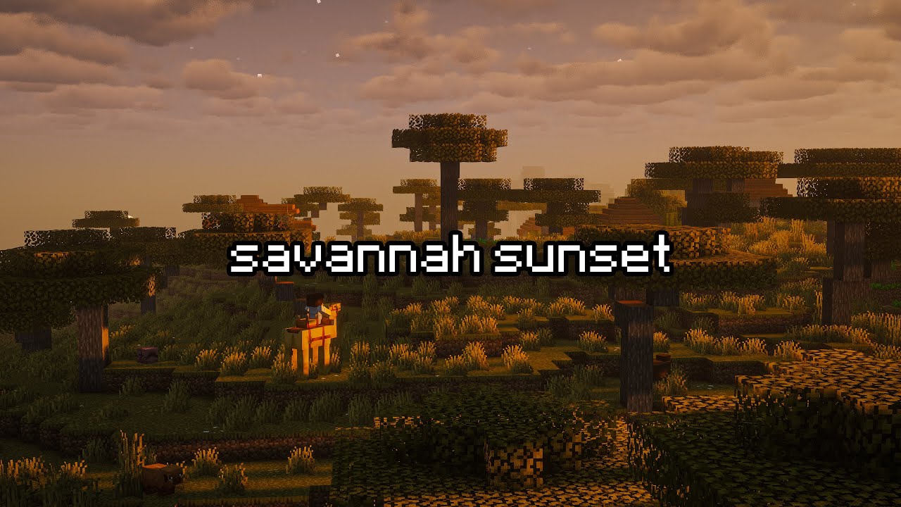 Dusk in the Savannah – Peaceful Minecraft Ambience