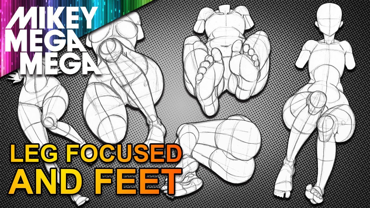 MAPPING BENT LEGS, KNEES & FEET POSES (How To Draw) - YouTube