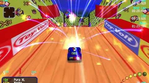Re-Volt Custom Track Toy World 3 by MirkoGT97 , 12 Cars 8 Laps & Pickups!