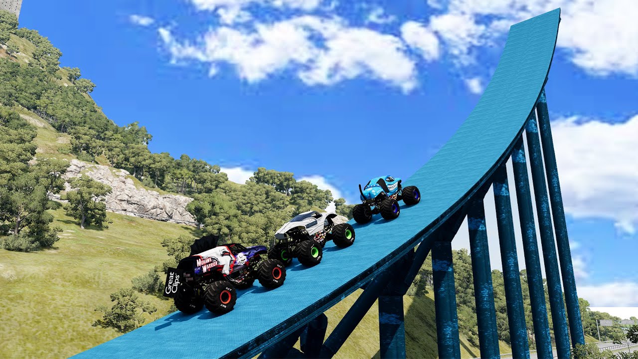 Massive Ramp Cars vs Massive Ramp BeamNG Drive Challenge Ends in Total Destruction ...