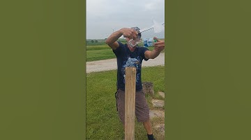 BOTTLE CUTTING PRACTICE WITH MY ‎@wyatthines153  CUSTOM THROWING AXE ,AFTER PUTTING MY EDGE ON IT