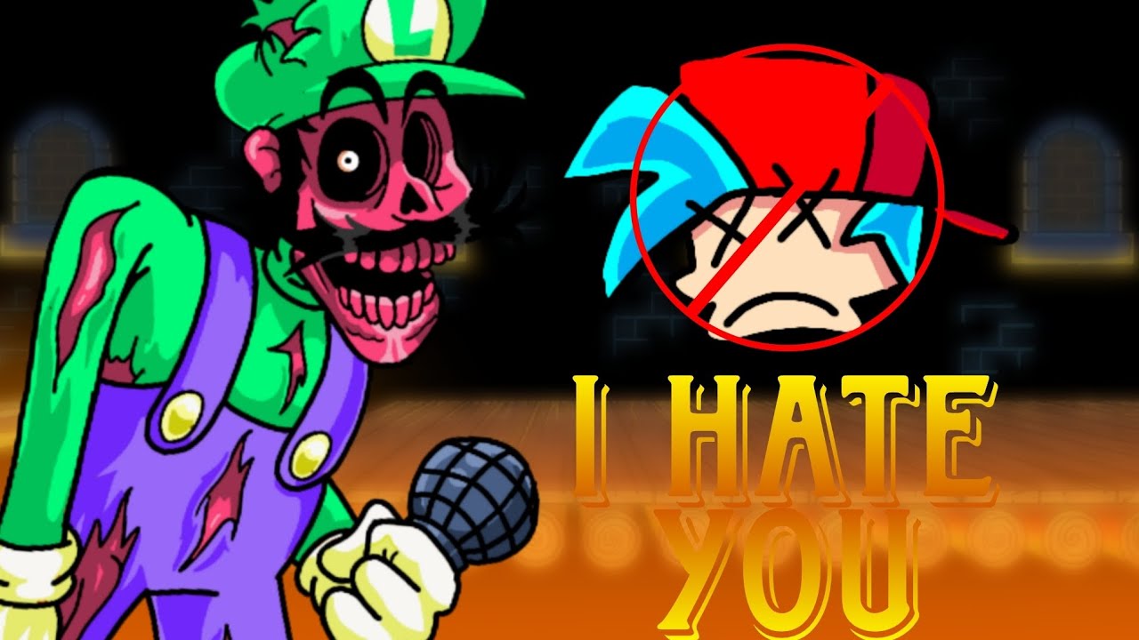 i hate you but bf doesn't sing it fnf mario madness - YouTube